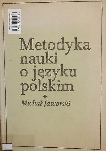Okładka: Michał Jaworski - Metodyka nauki o języku polskim