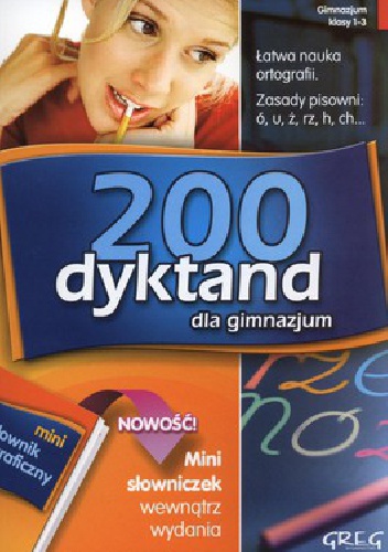 Okładka: Krystyna Cygal - 200 dyktand dla gimnazjum