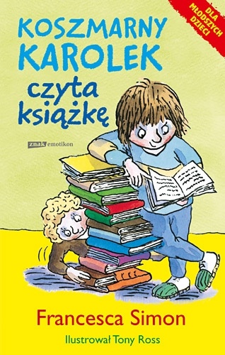 Okładka: Francesca Simon - Koszmarny Karolek czyta książkę