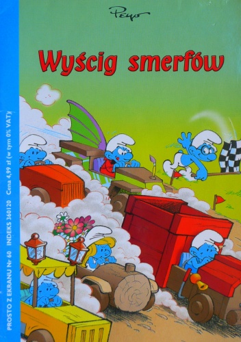 Okładka:  Peyo - Wyścig smerfów