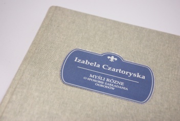 Okładka: Izabela Czartoryska - Myśli różne o sposobie zakładania ogrodów