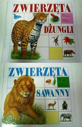 Okładka: Julie Bampton - Zwierzęta dżungli.  Zwierzęta sawanny