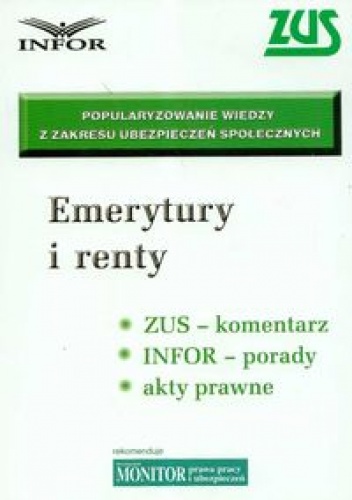Okładka:  praca zbiorowa - Emerytury i renty