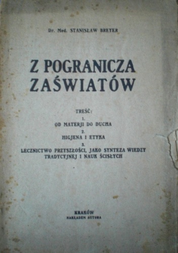 Okładka: Stanisław Breyer - Z Pogranicza Zaświatów