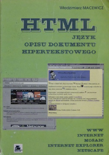 Okładka: Włodzimierz Macewicz - HTML. Język opisu dokumentu hipertekstowego