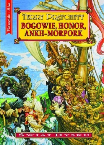 Okładka: Terry Pratchett - Bogowie, honor, Ankh-Morpork