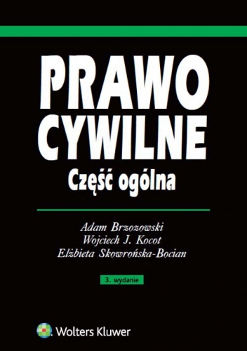 Okładka: Elżbieta Skowrońska-Bocian - Prawo cywilne. Część ogólna
