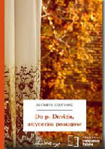 Okładka: Aloysius Bertrand - Do p. Davida , snycerza posągów