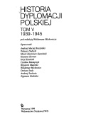 Okładka: Gerard Labuda - Historia dyplomacji polskiej : (połowa X-XX w.). T. 5 , 1939-1945
