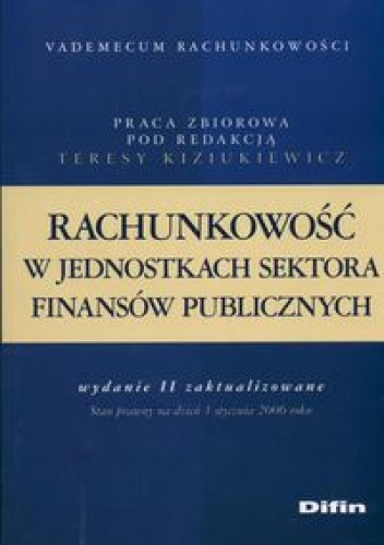 Okładka: Teresa Kiziukiewicz - Rachunkowość w jednostkach sektora finansów publicznych