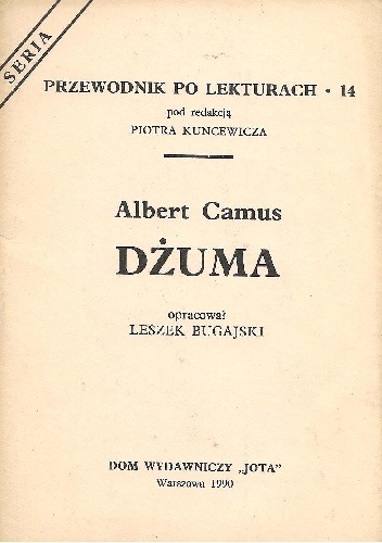 Okładka: Leszek Bugajski - Albert Camus. Dżuma