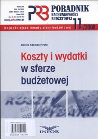 Okładka: Dorota Hyska-Adamek - Koszty i wydatki w sferze budżetowej
