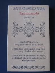 Okładka: Stanisław Brzozowski - Aforyzmy