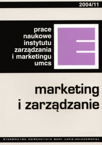 Okładka: Genowefa Sobczyk - Marketing i zarządzanie 2004/11
