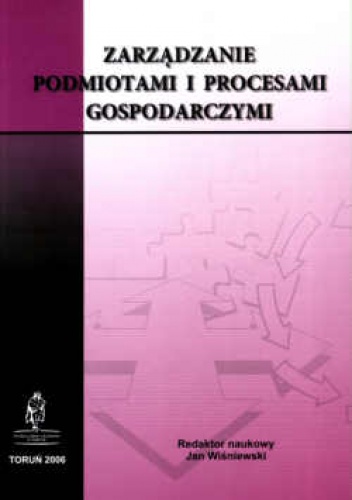 Okładka: Jan Wiśniewski - zarządzanie podmiotami i procesami gospodarczymi