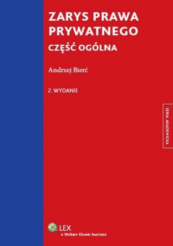 Okładka: Andrzej Bierć - Zarys prawa prywatnego. Część ogólna