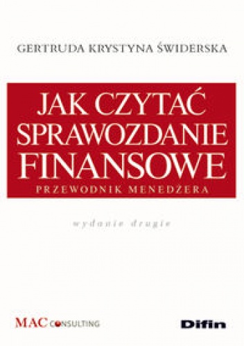 Okładka: Gertruda Krystyna Świderska - Jak czytać sprawozdanie finansowe