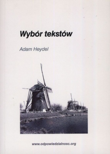 Okładka: Adam Heydel - Wybór tekstów