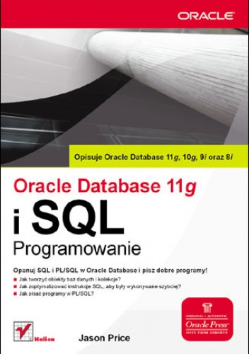 Okładka: Jason Price - Oracle Database 11g i SQL. Programowanie