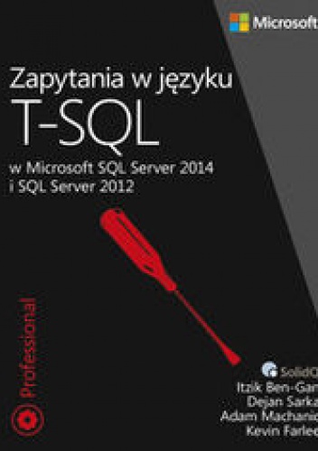 Okładka:  - Zapytania w języku T-SQL. w Microsoft SQL Server 2014 i SQL Server 2012