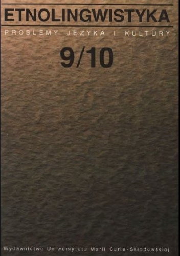 Okładka: Ewa Wytrążek - Etnolingwistyka, 9/10, 1998