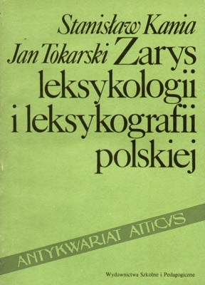 Okładka: Jan Tokarski - Zarys leksykologii i leksykografii polskiej