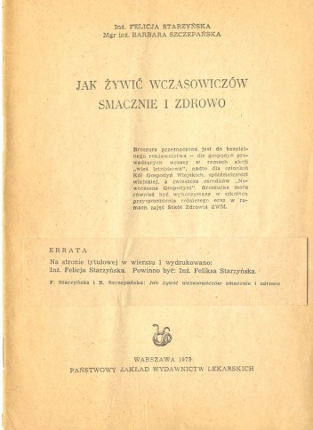 Okładka: Barbara Szczepańska - Jak żywić wczasowiczów smacznie i zdrowo