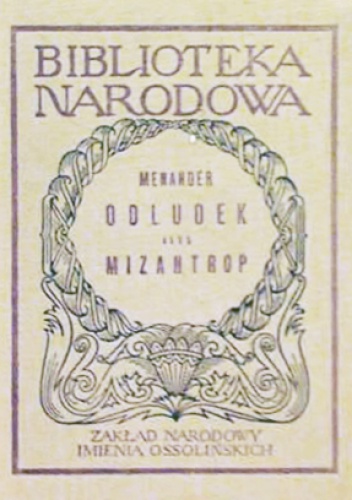 Okładka:  Menander - Odludek albo Mizantrop