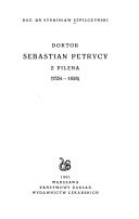 Okładka: Stanisław Szpilczyński - Doktor Sebastian Petrycy z Pilzna