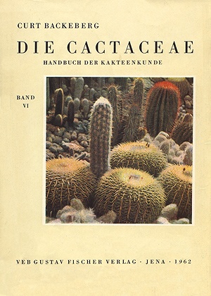 Okładka: Curt Backenberg - Die Cactaceae Handbuch der Kakteenkunde band 6