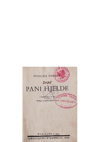 Okładka: Sigrid Undset - Pani Hjelde