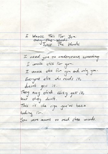 Okładka:  pleasefindthis - I Wrote This For You