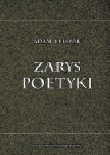 Okładka: Adam Kulawik - Zarys poetyki
