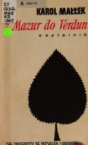 Okładka: Karol Małek - Z Mazur do Verdun