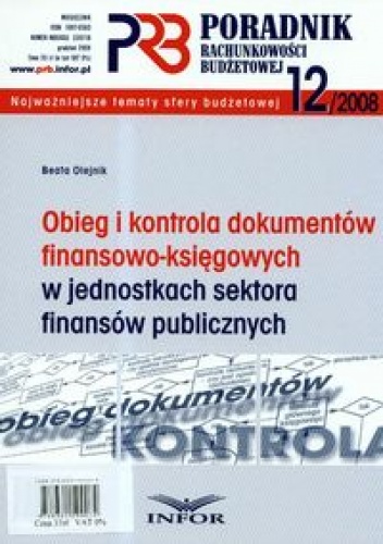 Okładka: Beata Olejnik - Poradnik rachunkowości budżetowej 2008/12