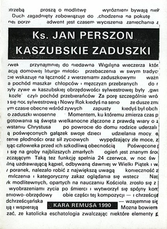 Okładka: Jan Perszon - Kaszubskie Zaduszki