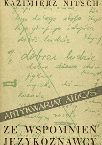 Okładka: Kazimierz Nitsch - Ze wspomnień językoznawcy