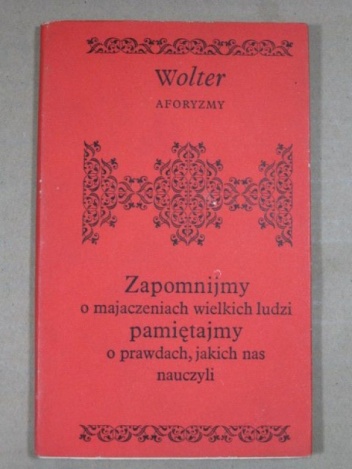 Okładka:  Voltaire - Aforyzmy