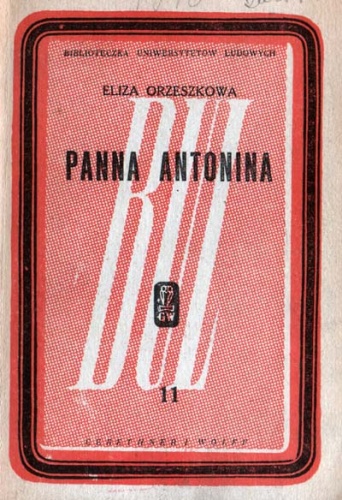 Okładka: Eliza Orzeszkowa - Panna Antonina
