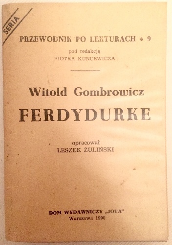 Okładka: Leszek Żuliński - Witold Gombrowicz. Ferdydurke