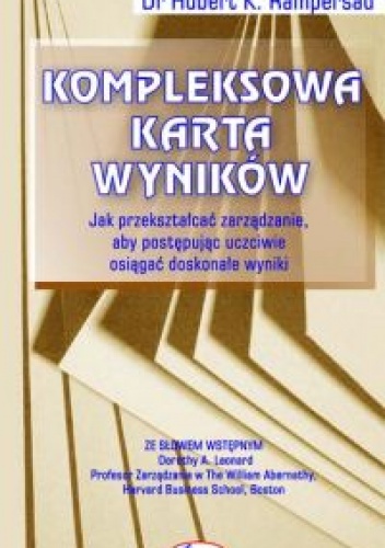 Okładka: Hubert K. Rampersad - Kompleksowa Karta Wyników