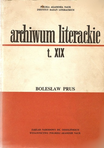 Okładka: Bolesław Prus - Bolesław Prus