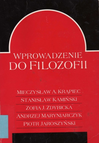 Okładka: Piotr Jaroszyński - Wprowadzenie do filozofii