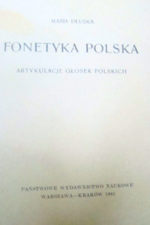 Okładka: Maria Dłuska - Fonetyka polska