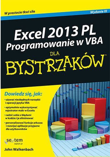 Okładka:  - Excel 2013 PL. Programowanie w VBA dla bystrzaków