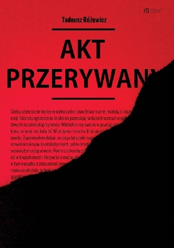 Okładka: Tadeusz Różewicz - Akt przerywany