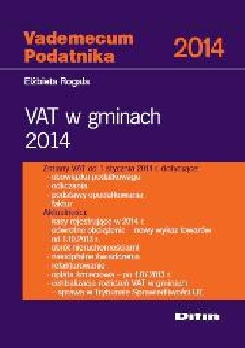 Okładka: Elżbieta Rogala - Vat w gminach 2014