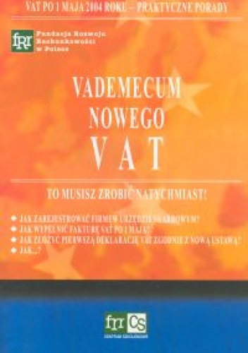 Okładka: Piotr Stefańczyk - Vademecum nowego VAT