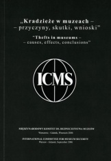 Okładka:  praca zbiorowa - Kradzieże w muzeach - przyczyny, skutki, wnioski