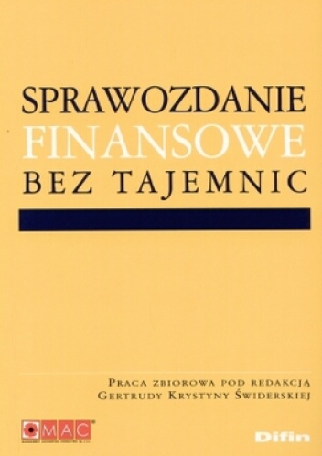 Okładka: Gertruda Krystyna Świderska - Sprawozdanie finansowe bez tajemnic
